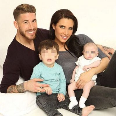 Sergio Ramos con su familia