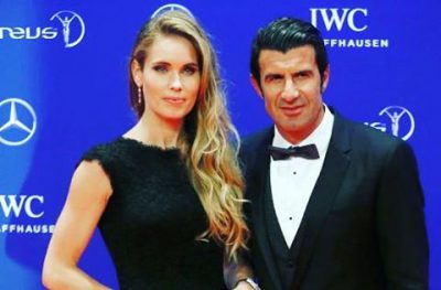 Luis Figo y Helen Swedin